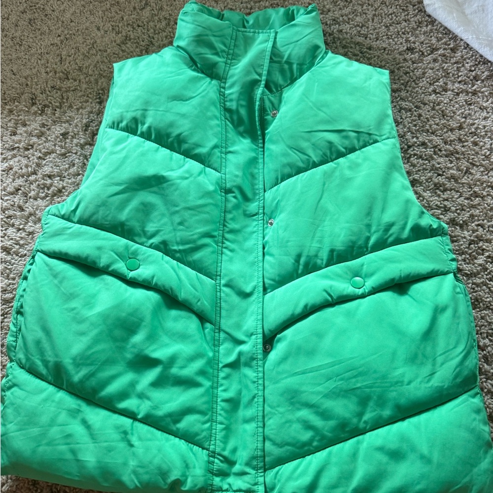 Green Puffer Vest